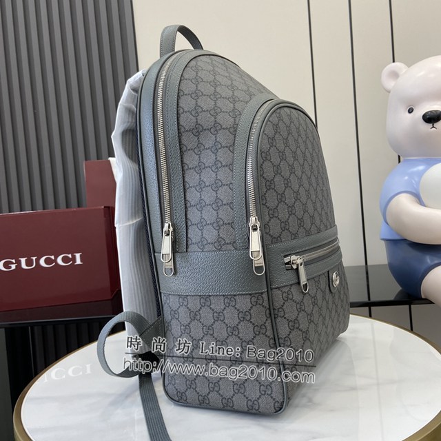 Gucci專櫃古馳最新款2025早春系列雙G圖案男士雙肩背包 jh2070型號：821938